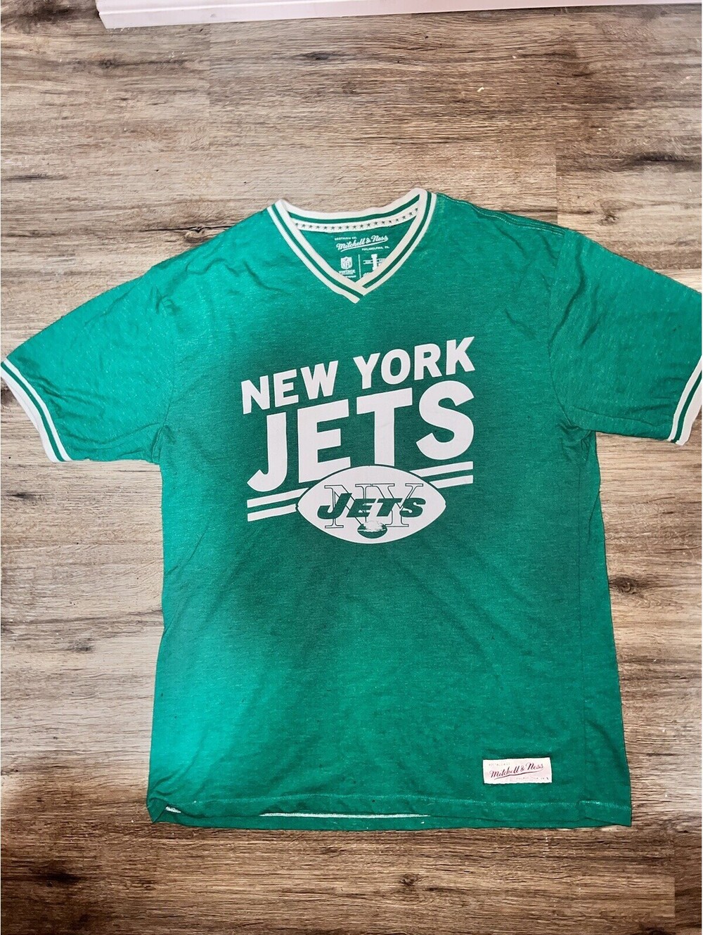 Mitchell & Ness Boys New York Jets 1963 Retro Logo T-Shirt, Green, L